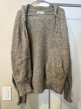 Men's Hooded Knit Sweater - Taupe Heather